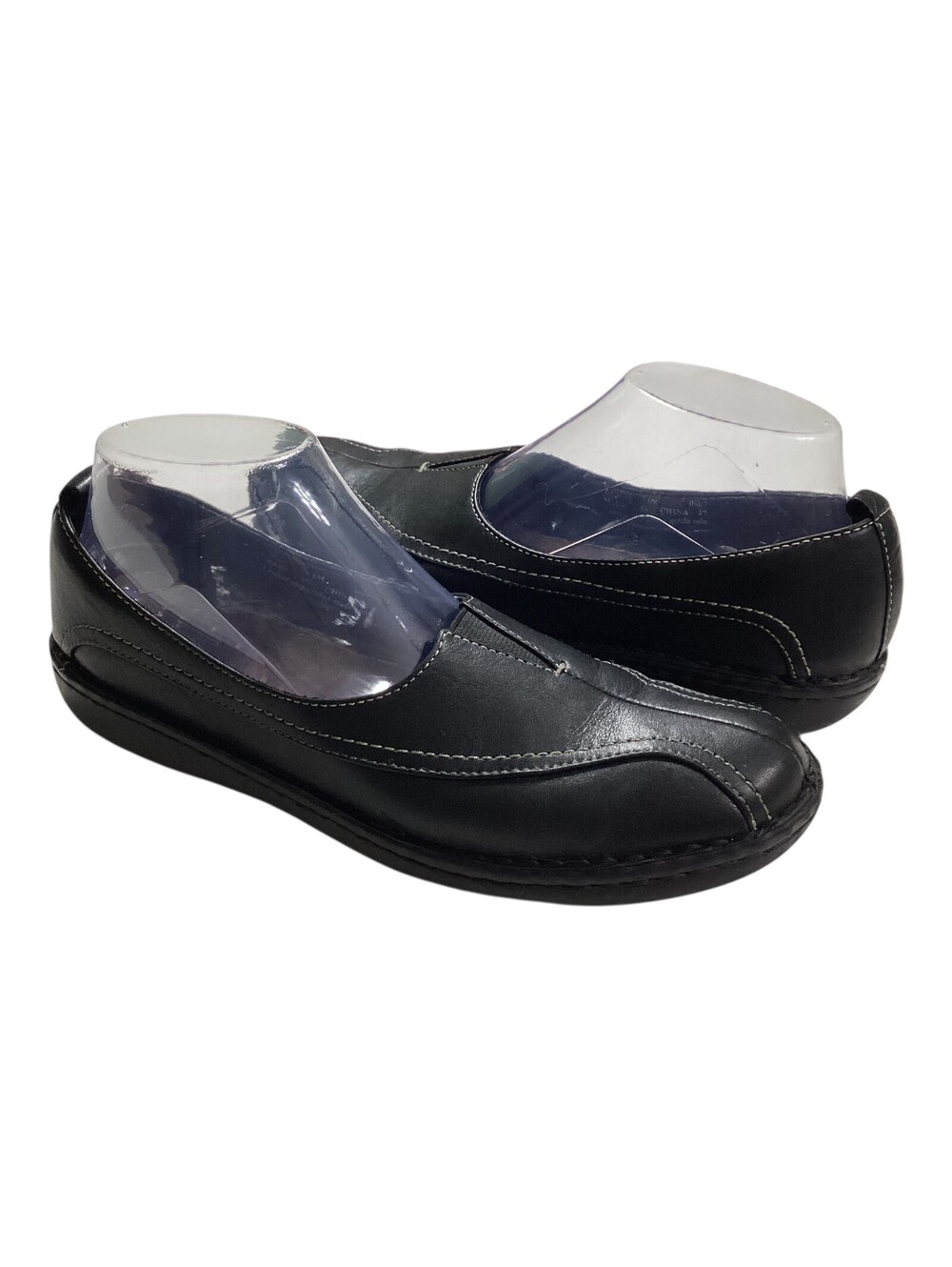 CLARKS Women's Loafers Casual Shoes Comfort Padded Leather Black Sz 8M GUC
